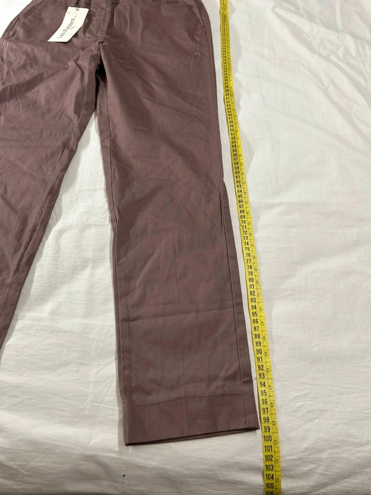 Beige brown slim fit pants les petites paris – photo 4
